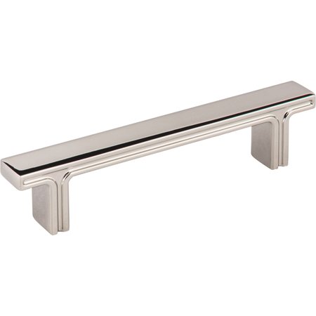 JEFFREY ALEXANDER 96 mm Center-to-Center Polished Nickel Square Anwick Cabinet Pull 867-96NI